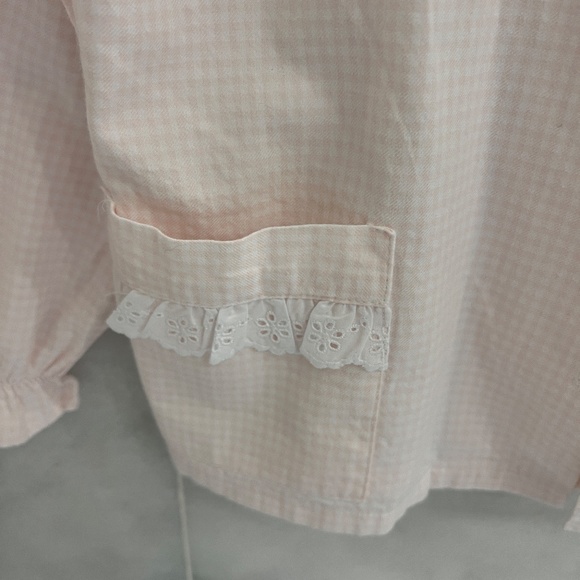 Pukatuka Pajama Set Size 8 100% Cotton Eyelet collar with detail pockets - Picture 3 of 8